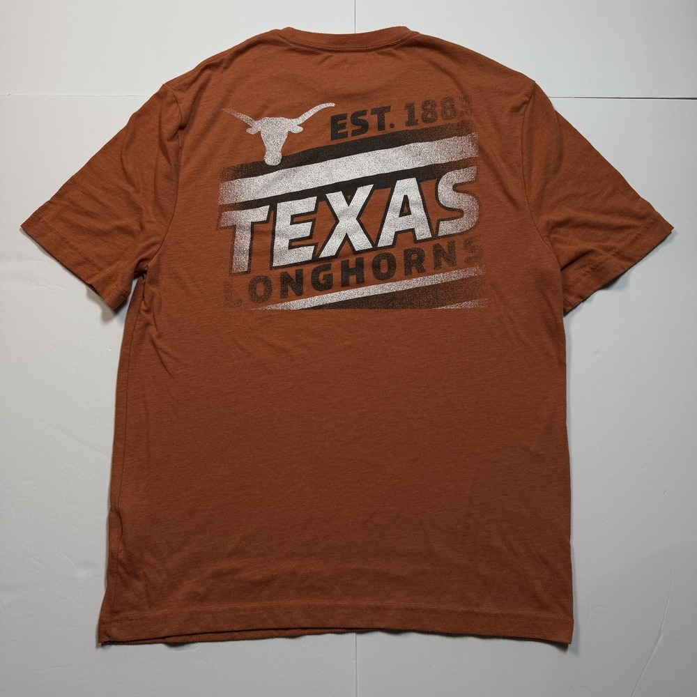Texas‎ Longhorns Shirt Mens Medium Orange NCAA Football Graphic Tee Fanatics